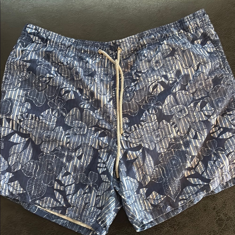 Floral Blue Swim Shorts